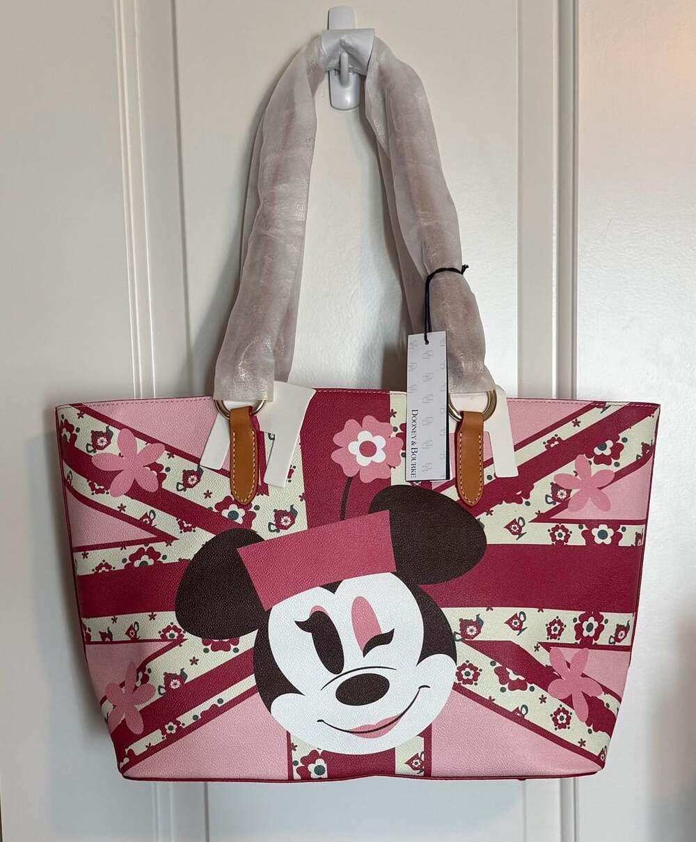 NWT Dooney & Bourke Disney Parks Epcot UK Minnie Mouse Tote Bag